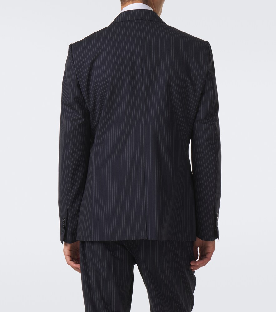 Dolce&Gabbana Pinstripe Double-Breasted Wool-Blend Blazer