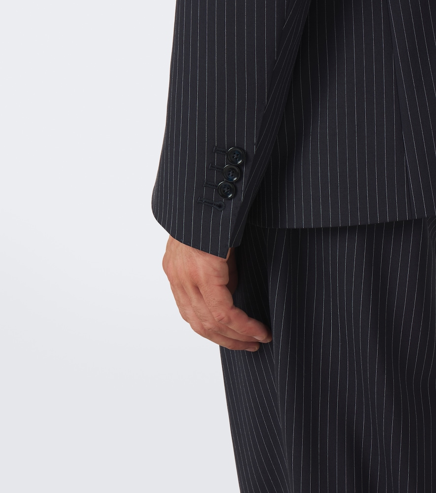 Dolce&Gabbana Pinstripe Double-Breasted Wool-Blend Blazer