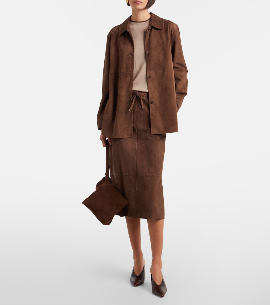  's Max Mara 's Max Mara Midirock Aus Veloursleder 