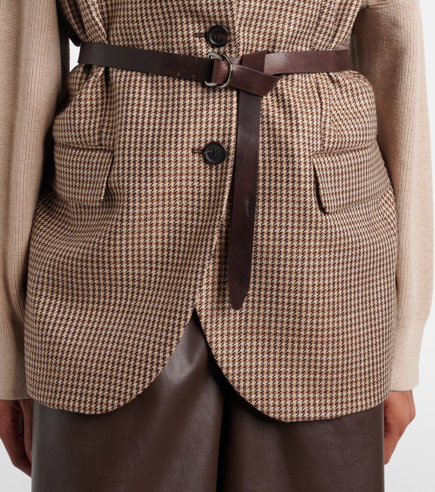  Brunello Cucinelli Brunello Cucinelli Houndstooth Wool-blend Vest 
