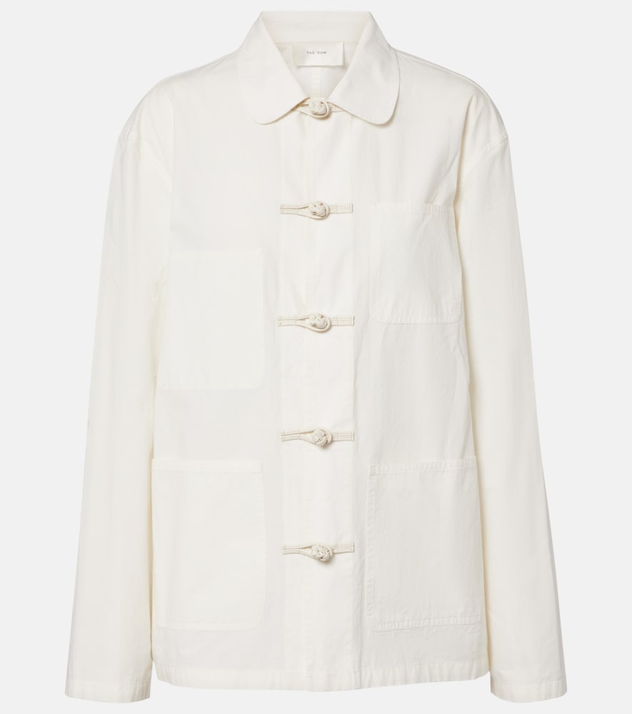 The Row Women's White Behati Cotton Poplin Jacket UK Size 10 - Mytheresa