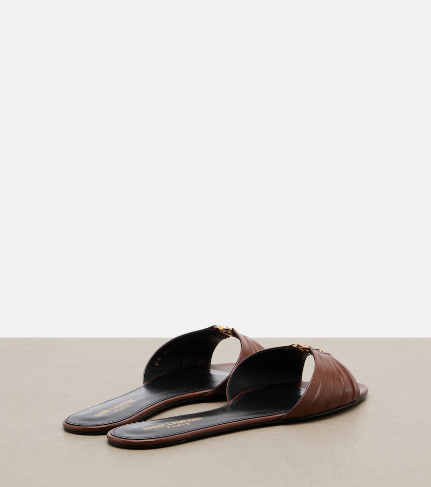  Saint Laurent Saint Laurent Pantoletten Babylone Aus Leder 