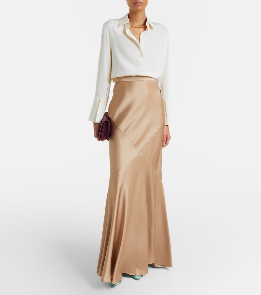  Max Mara Max Mara Satin Maxi Skirt 