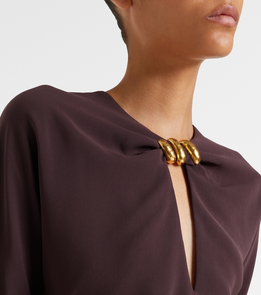  Max Mara Max Mara Verziertes Maxikleid Aus Cady 