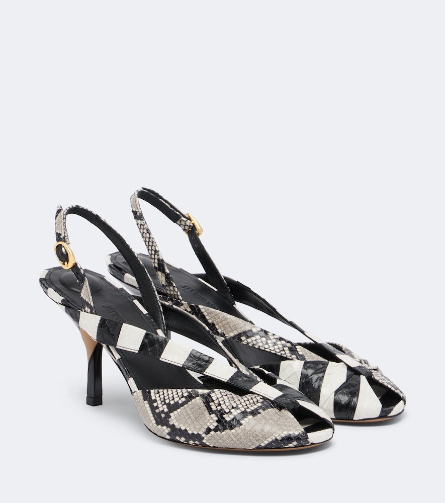 Slingback-Sandalen aus Leder