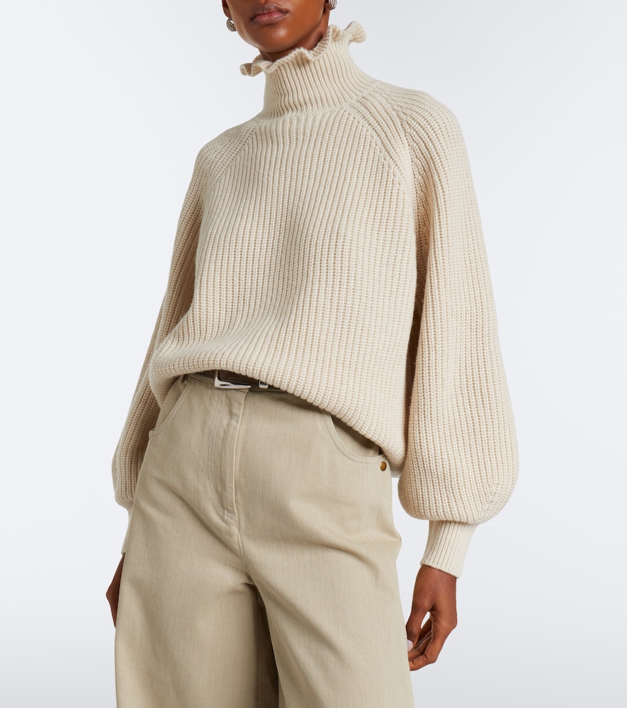 Ribbed-Knit Wool And Cashmere Sweater