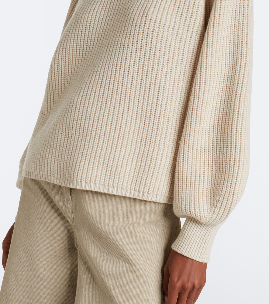 Ribbed-Knit Wool And Cashmere Sweater