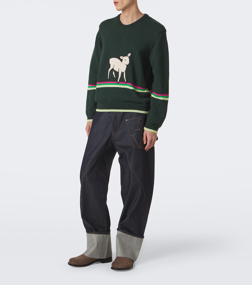 Embroidered Cotton Sweater
