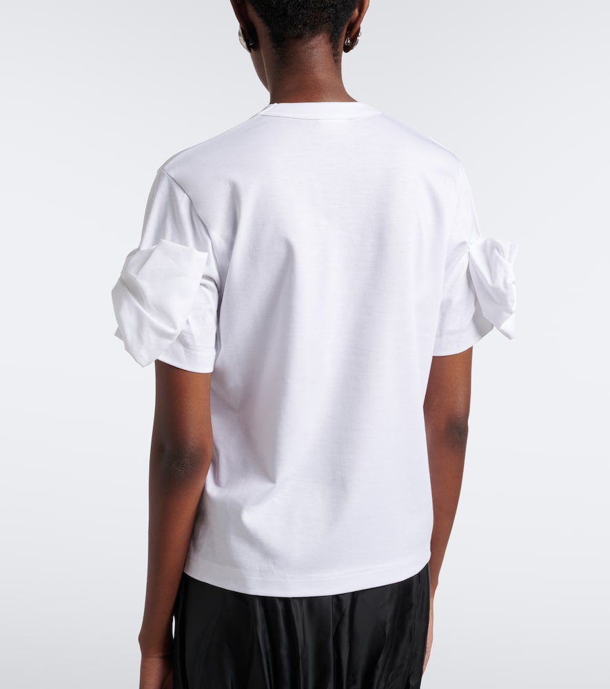 Bow-Detail Cotton Jersey T-Shirt