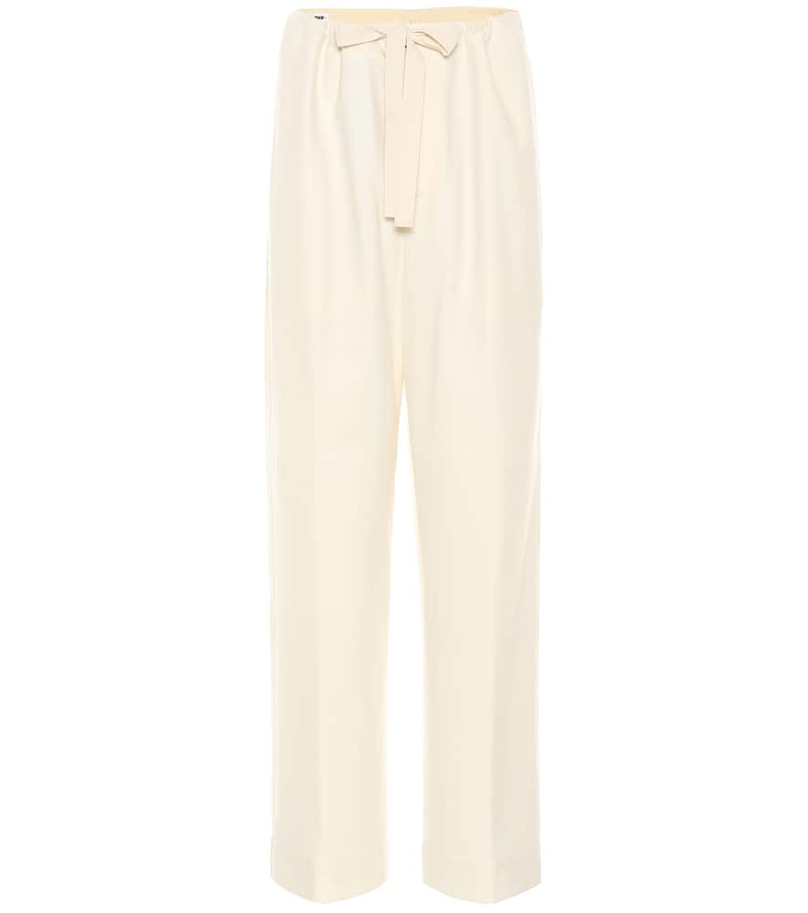 Jil Sander Twill wool-blend wide-leg pants