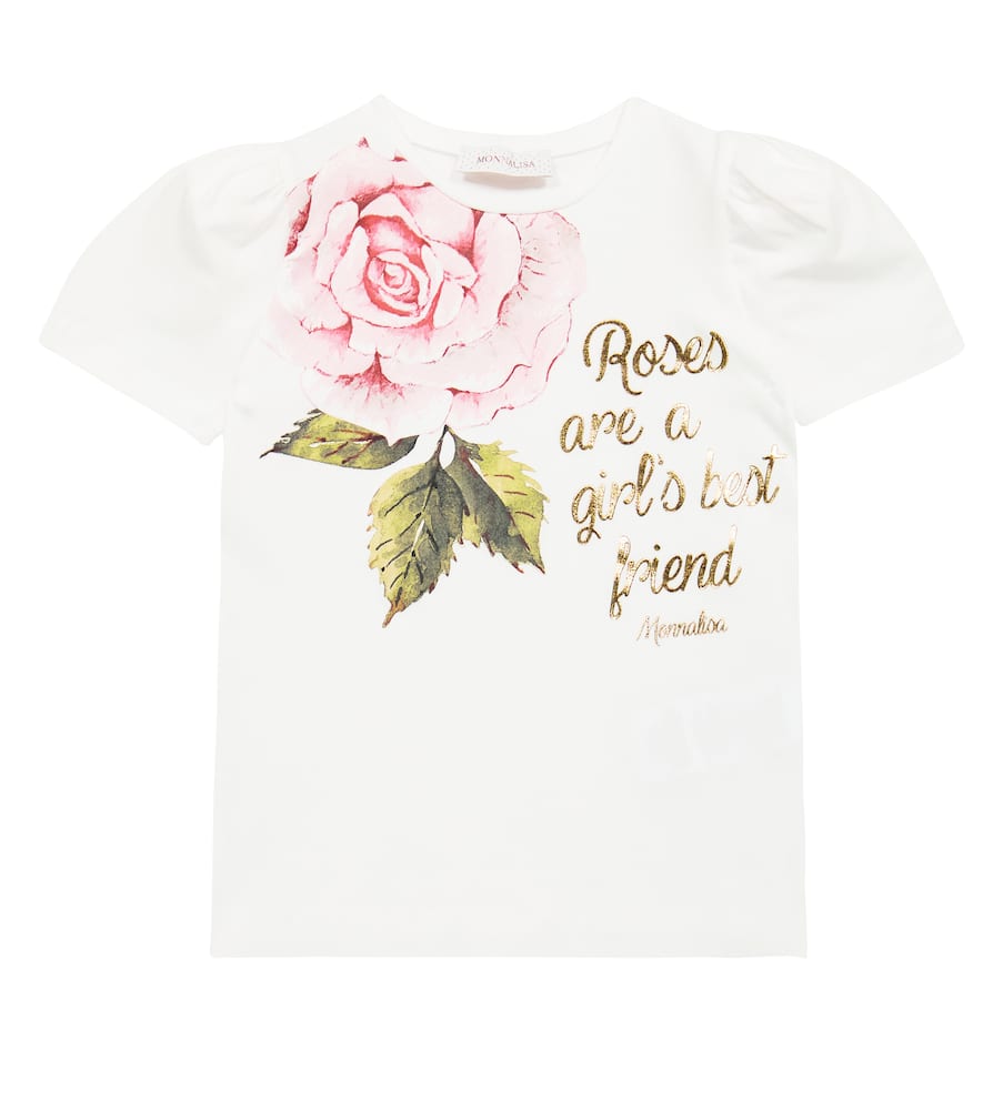 Monnalisa Printed cotton-blend T-shirt