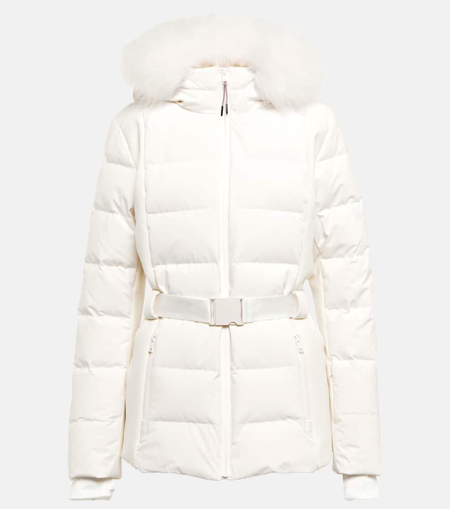 Yves Salomon Belted Ski Jacket In Snow