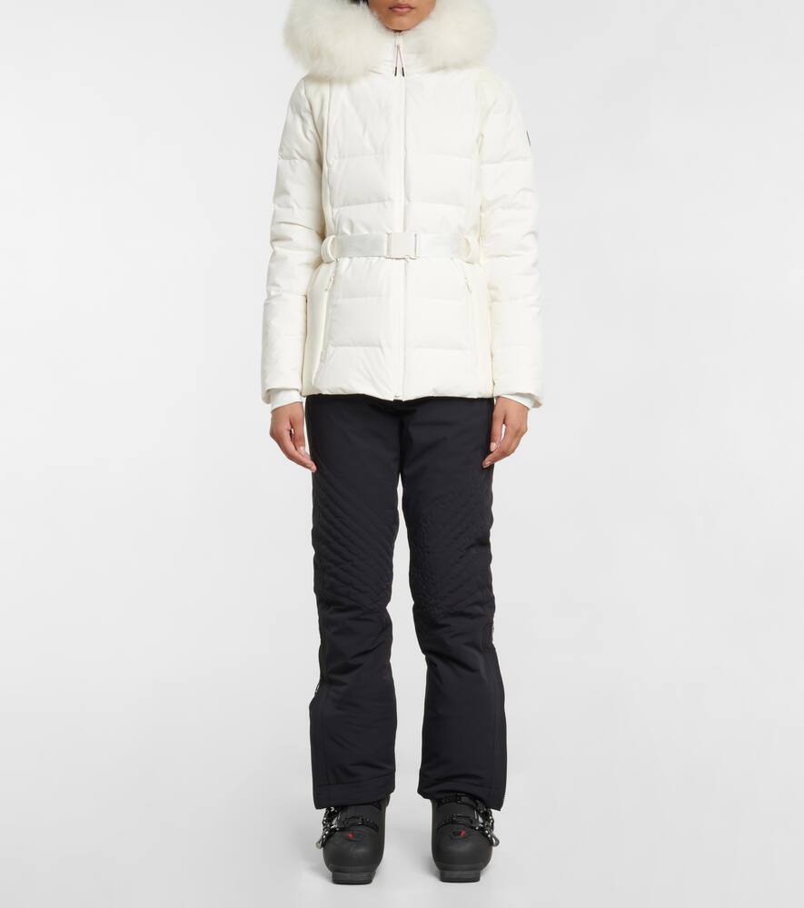Yves Salomon Belted Ski Jacket In Snow