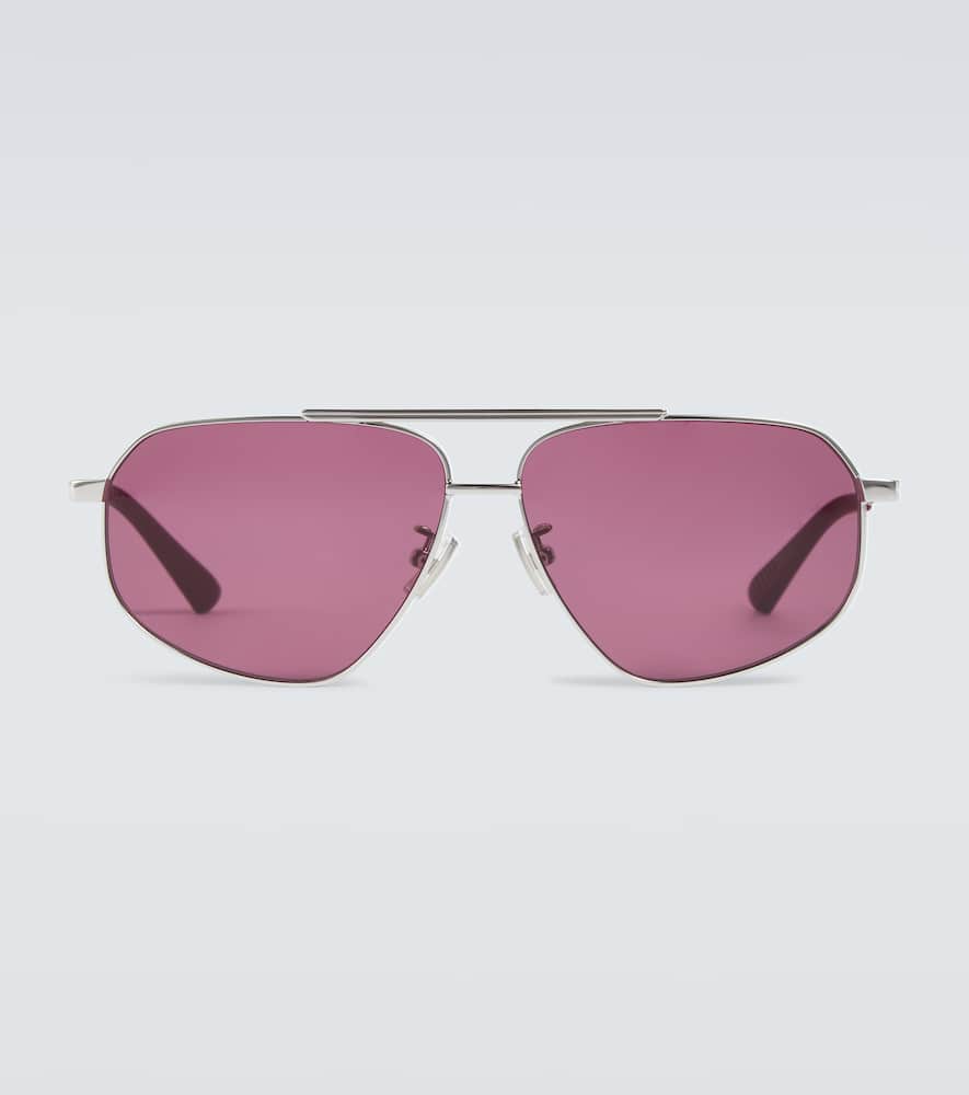 Bottega Veneta Metal-frame aviator sunglasses