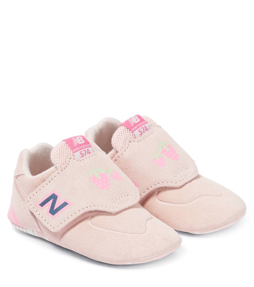 New Balance Baby 574 Suede Sneakers In Shell Pink ModeSens