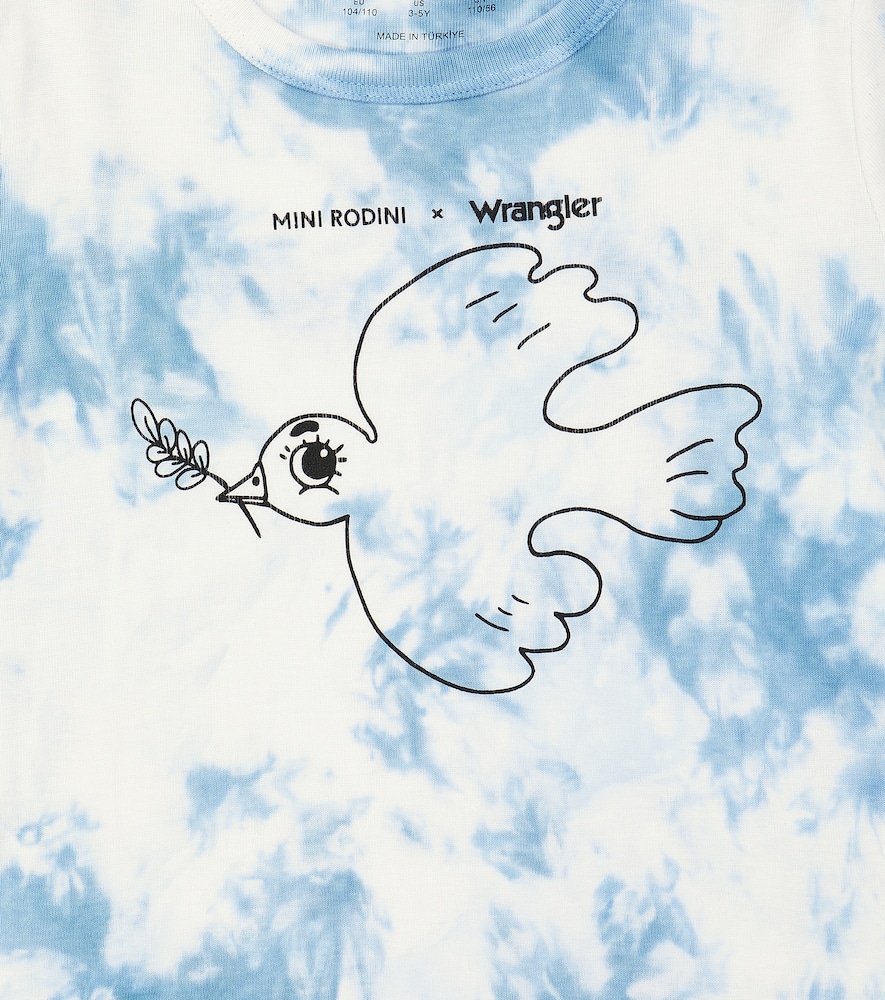 MINI RODINI X WRANGLER TIE-DYE COTTON JERSEY T-SHIRT