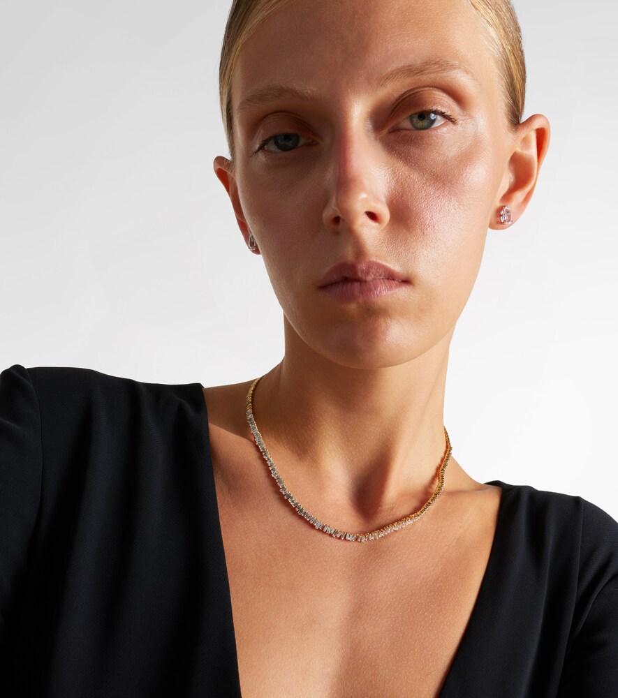 18Kt Gold Tennis Necklace With Diamonds