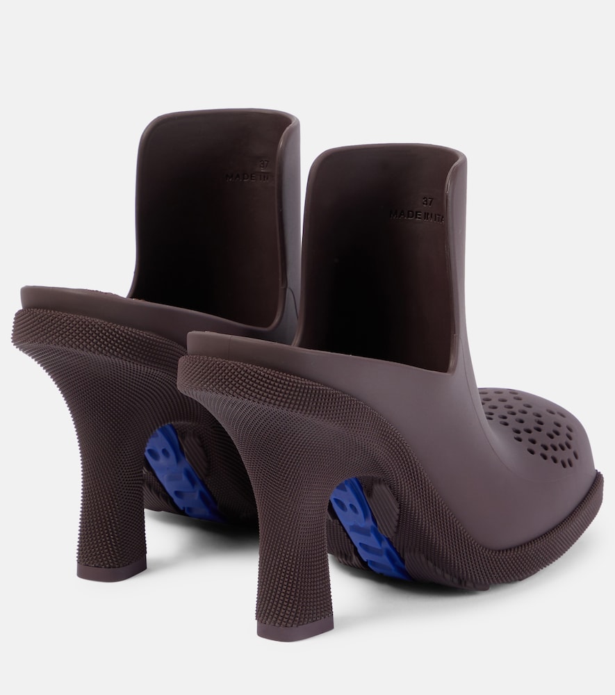 Burberry Barbican Pvc Mules In Poison