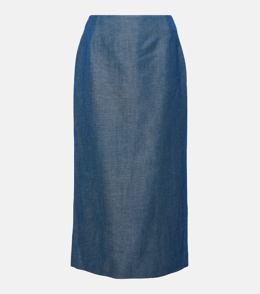 Manuela wool and linen maxi skirt
