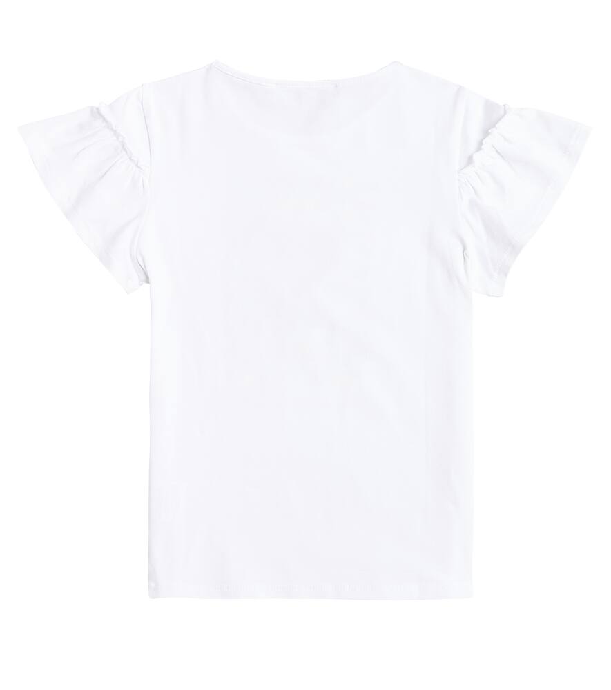 Shop Tartine Et Chocolat Printed Cotton-blend Jersey T-shirt In White