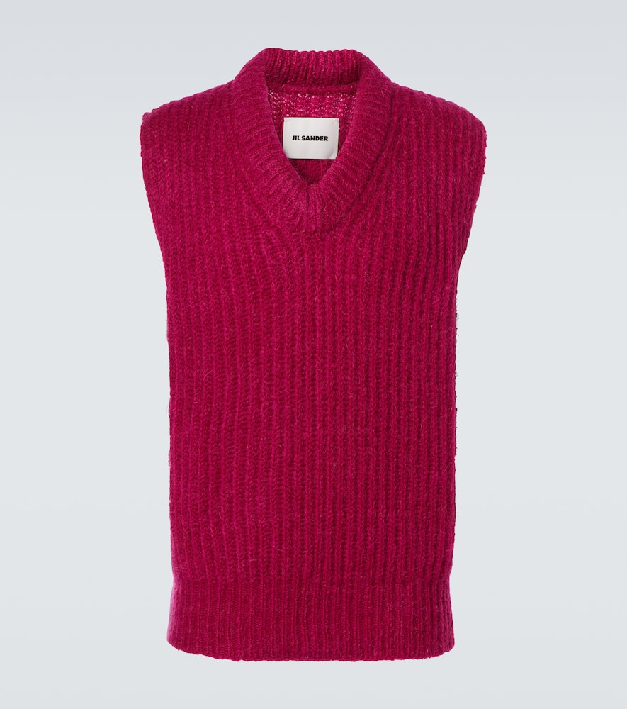 Mohair and wool sweater vest