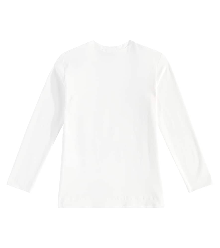Monnalisa Printed Cotton-blend Top In White