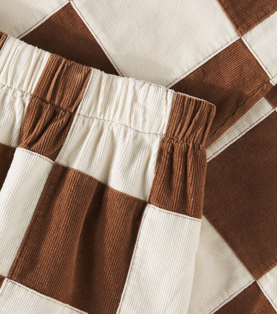  Rylee + Cru Rylee + Cru Checked Cotton Straight Pants 
