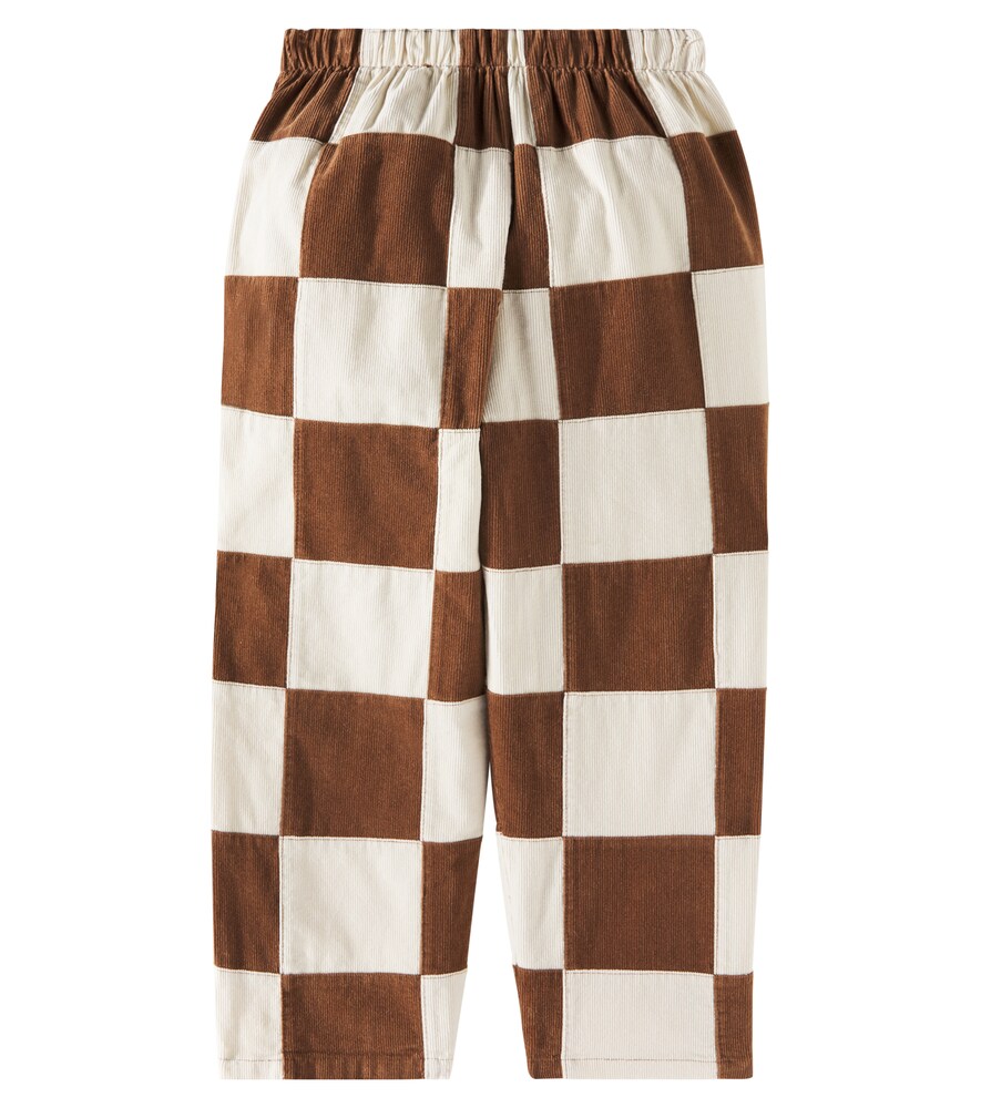  Rylee + Cru Rylee + Cru Checked Cotton Straight Pants 