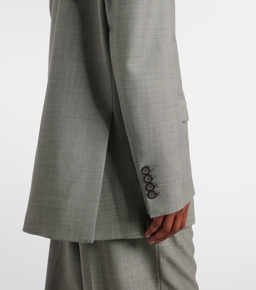 Magda Butrym Oversized Wool Blazer In Grey
