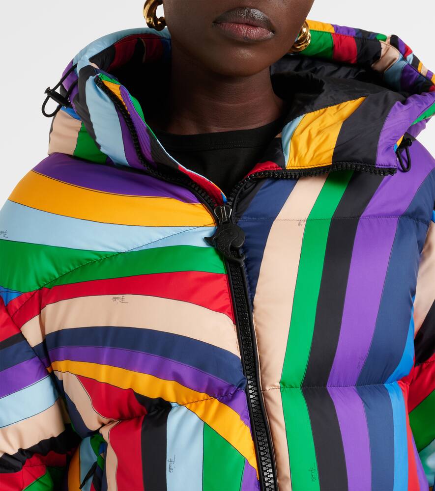 Pucci Iride Down Jacket In Multicoloured