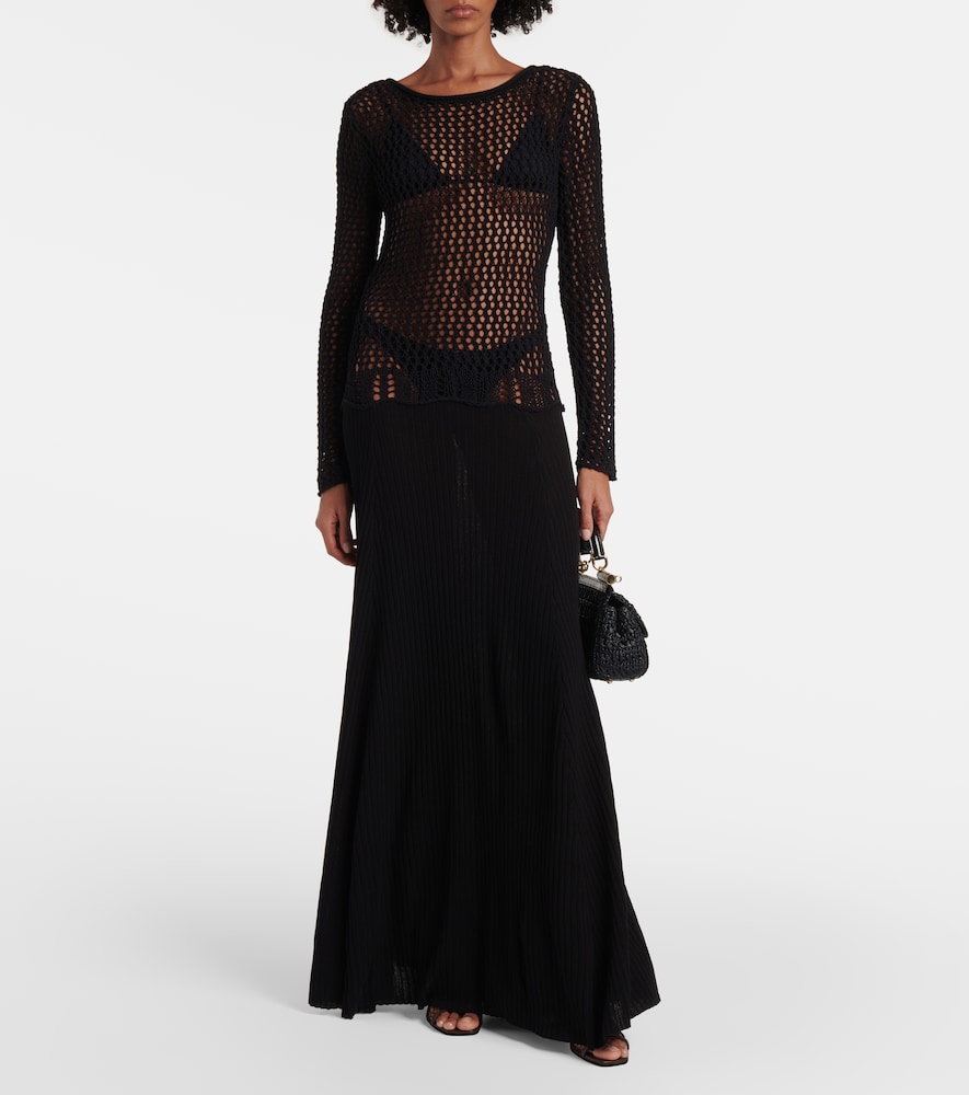 Christopher Esber Sheer cotton-blend maxi dress