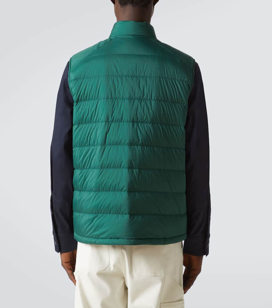 Moncler Piumino Smanicato Barthe In Nylon Verde Scuro  Uomo In Bistro Green