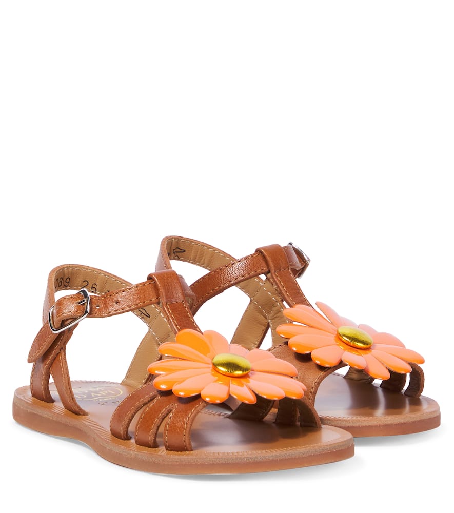 Pom D'api Sandalen Plagette Big Flo Aus Leder In Braun
