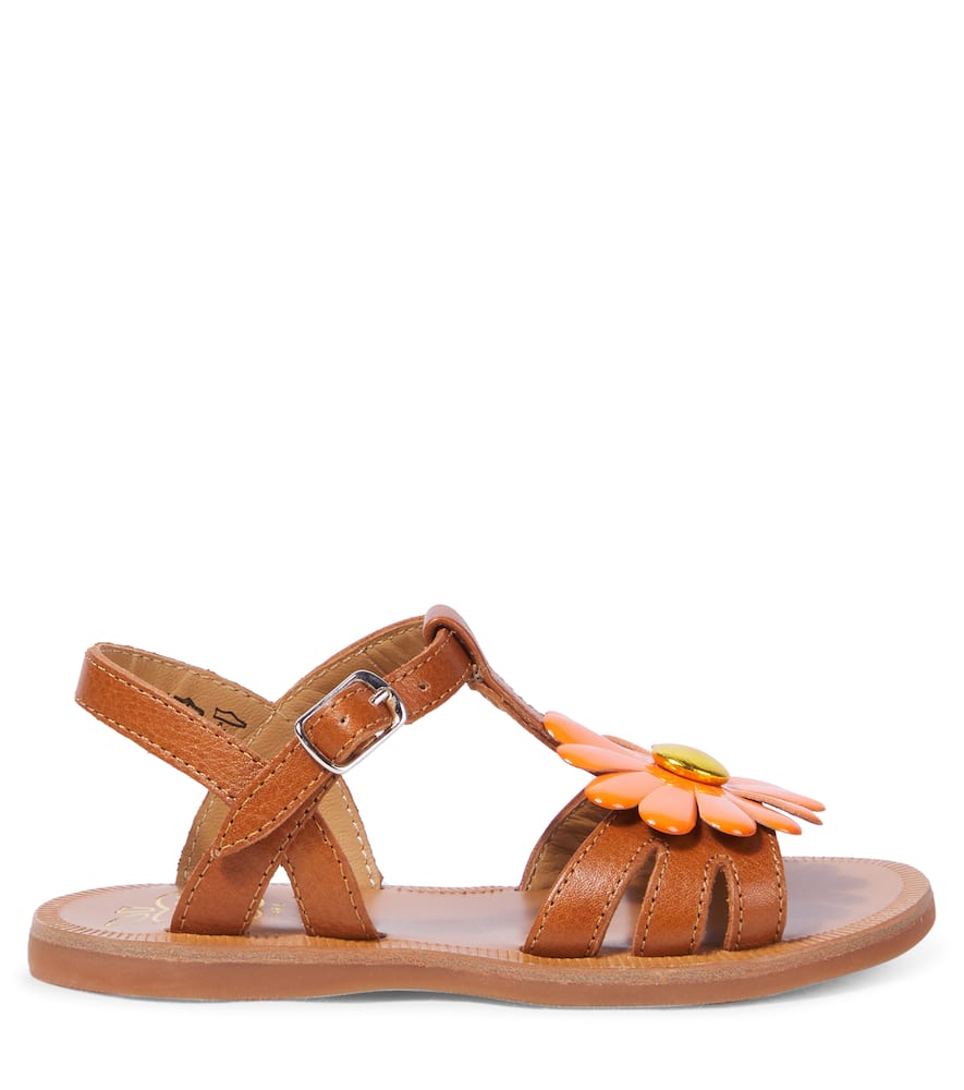 Pom D'api Sandalen Plagette Big Flo Aus Leder In Braun