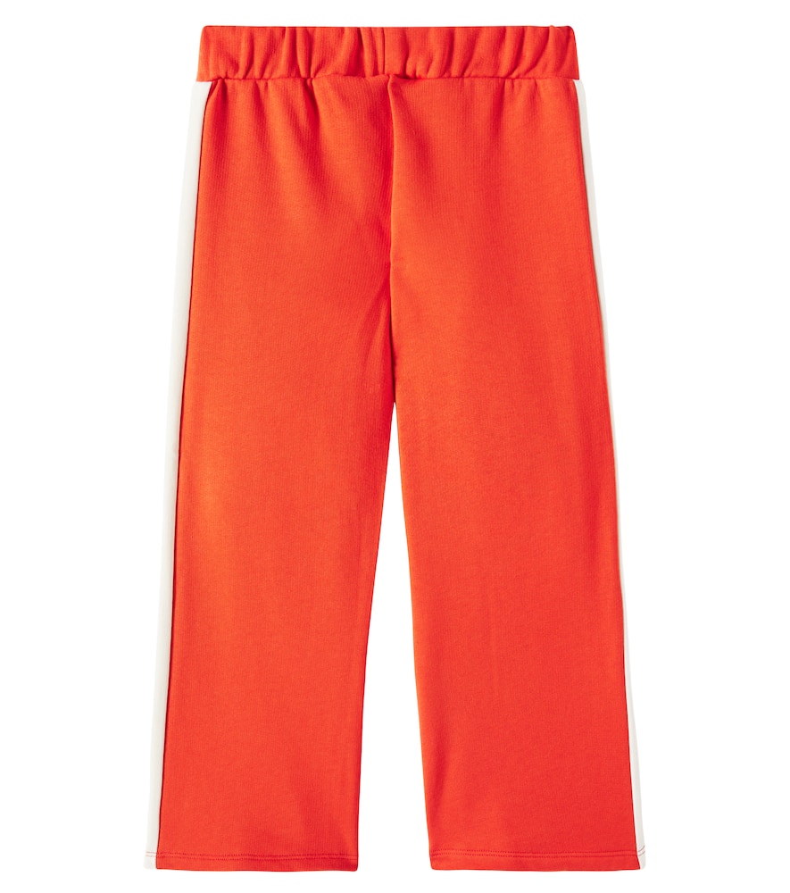 Mini Rodini Note Cotton Jersey Sweatpants In Red