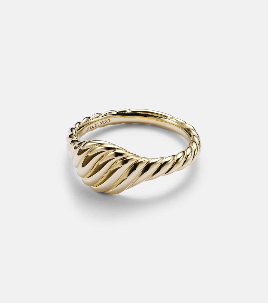 Sculpted Cable 18kt gold pinky ring