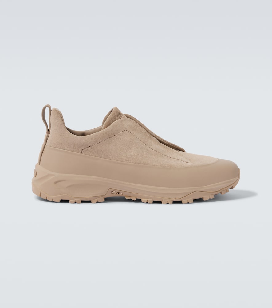 Zegna Triple Stitch Monte Low-top Sneakers In Brown