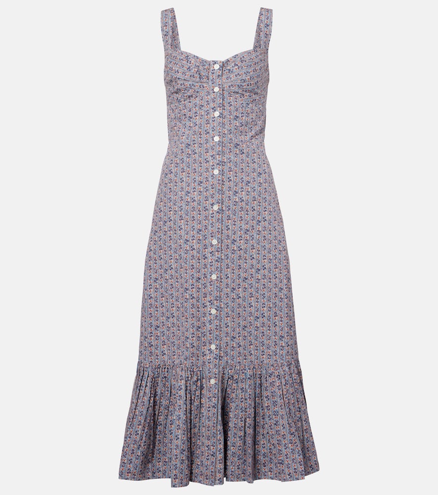 Floral cotton midi dress