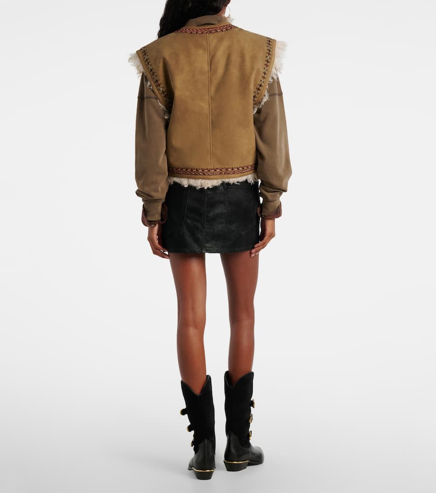 Isabel Marant Étoile Clemencia Embroidered Vest In Brown