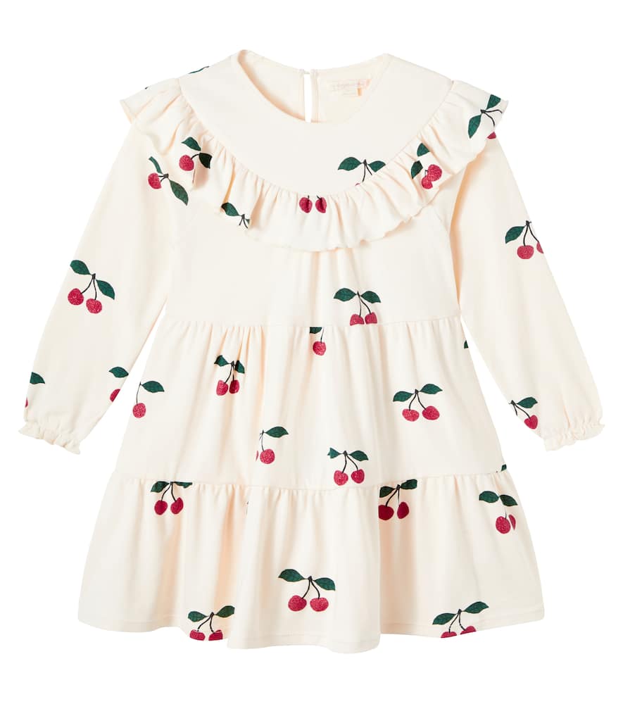 Konges Sløjd Mali Glitter Printed Cotton Dress In White