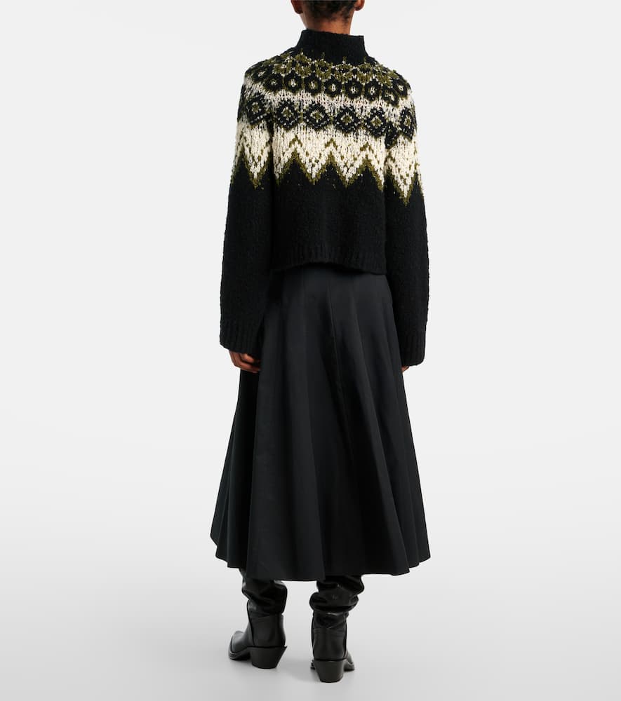 Proenza Schouler Lizzy Fair Isle Cotton Turtleneck Sweater In Multi