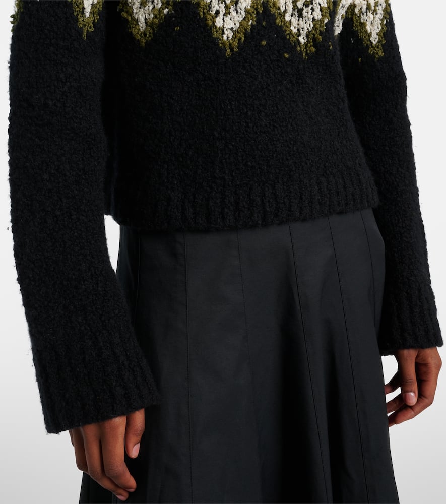 Proenza Schouler Lizzy Fair Isle Cotton Turtleneck Sweater In Multi