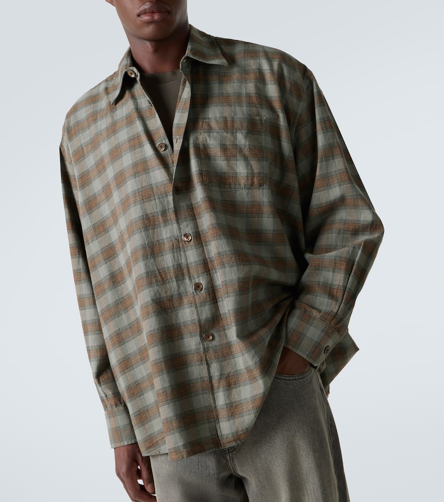 Our Legacy Borrowed checked cotton flannel shirt