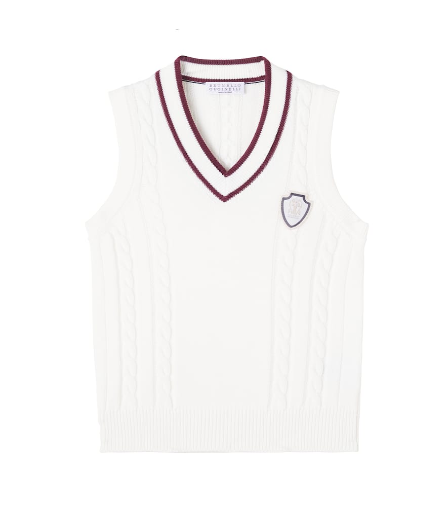 Brunello Cucinelli Knitted Vest In White