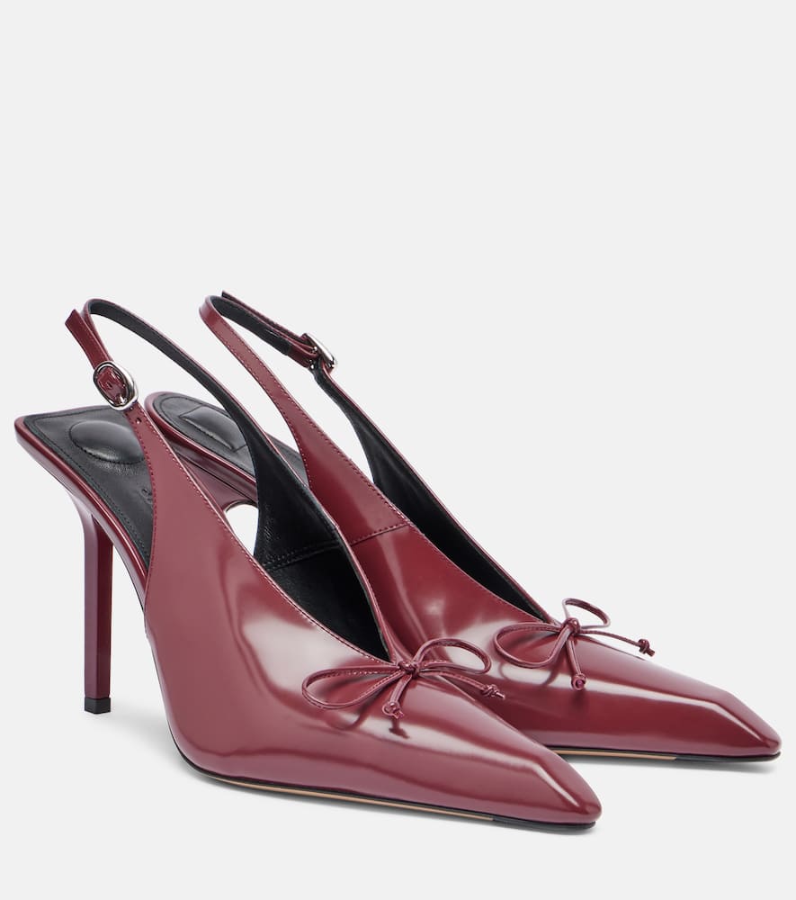 Cubisto 100 leather slingback pumps
