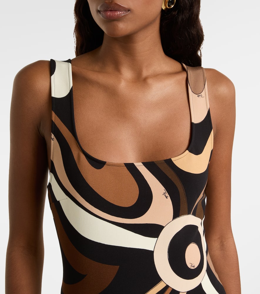 Pucci Marmo Jersey Minidress In Brown