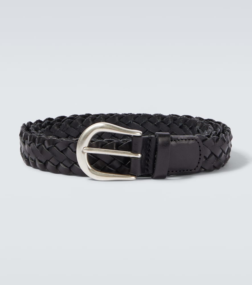 Studio Nicholson X Aaron Levine Braided Leather Belt In Black