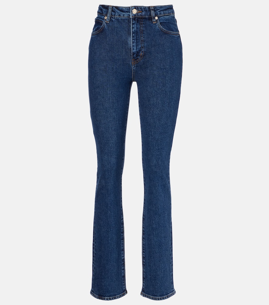 Frame Ruler High-rise Slim Jeans In Blue