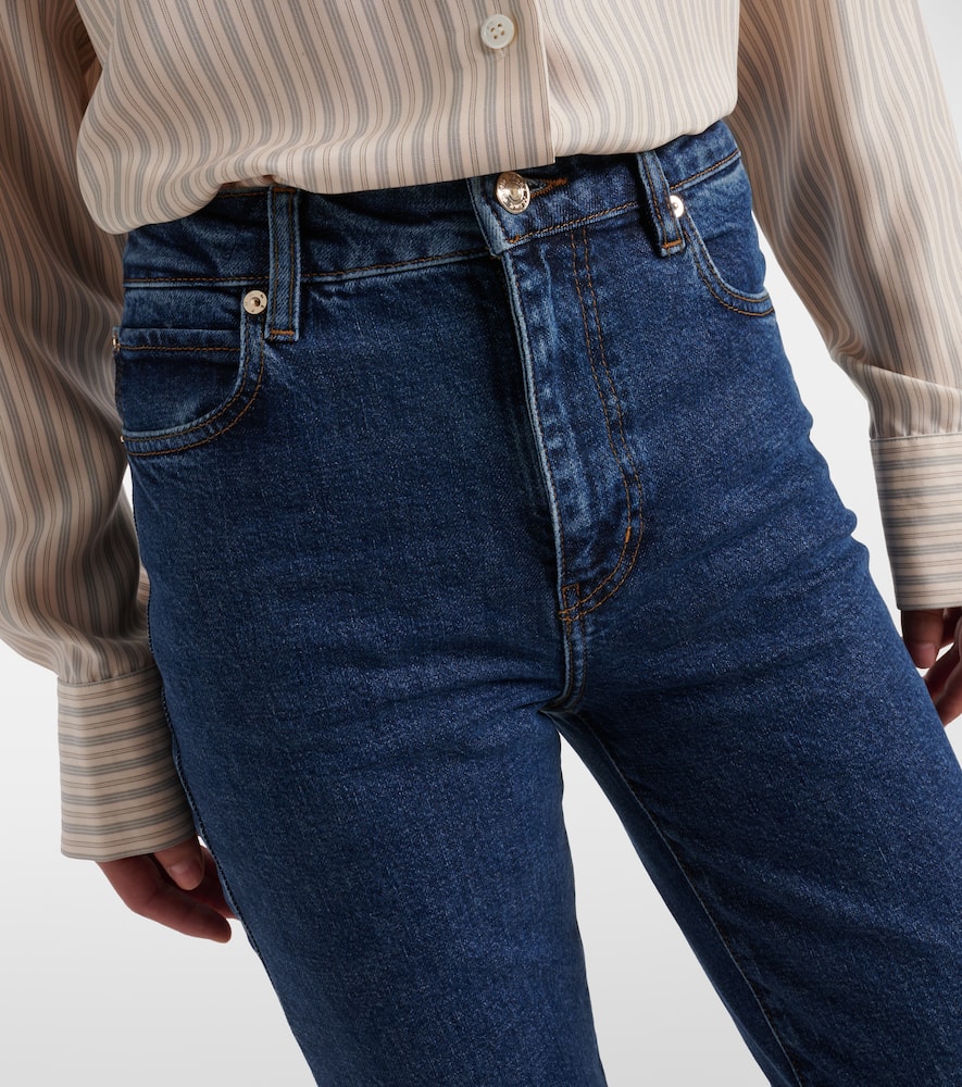 Frame Ruler High-rise Slim Jeans In Blue