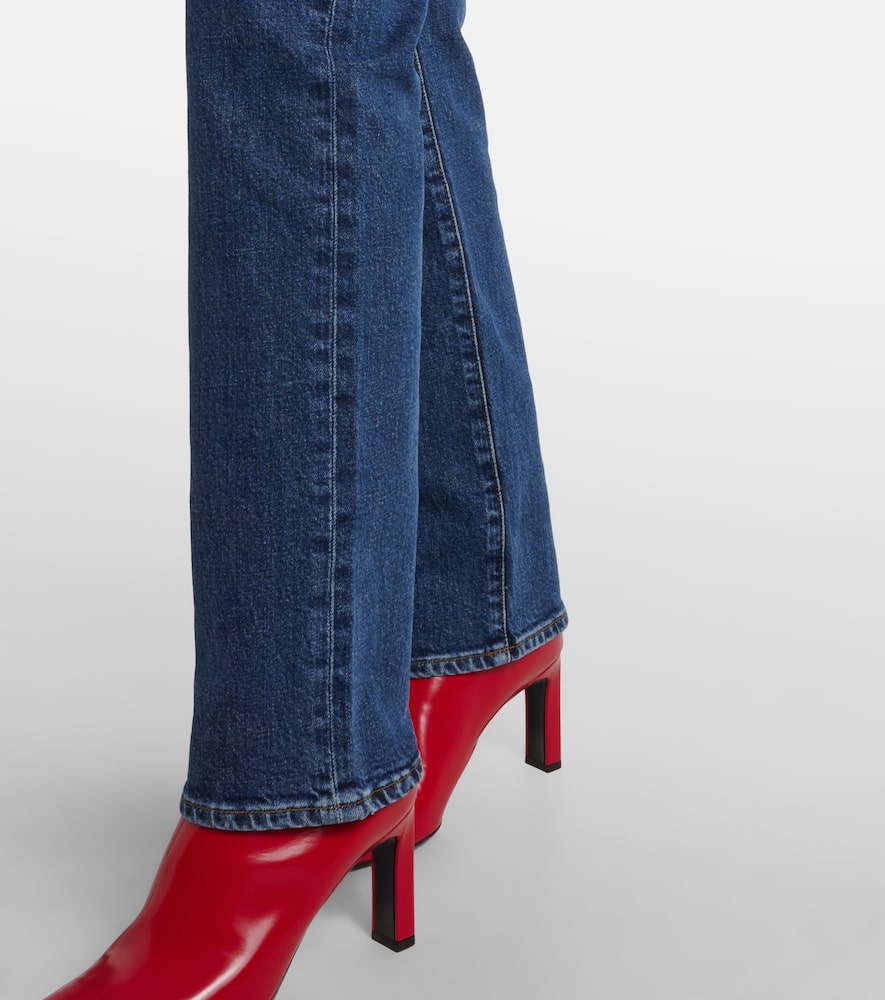 Frame Ruler High-rise Slim Jeans In Blue
